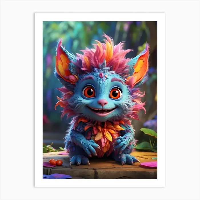 Colorful Troll 3 Art Print by Ishwar Creation