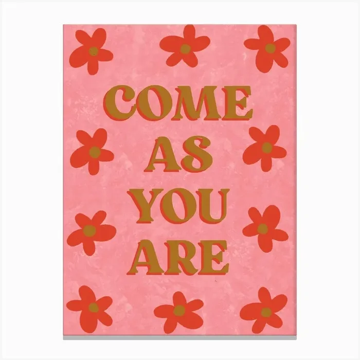 Come As You Are In Pink Canvas Print by Girl Visual