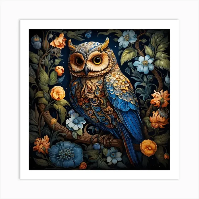 Contemporary Owl 10 Art PrintSC by S.K. Coghlan