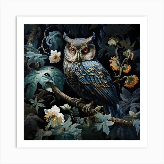 Contemporary Owl 12 Art PrintSC by S.K. Coghlan
