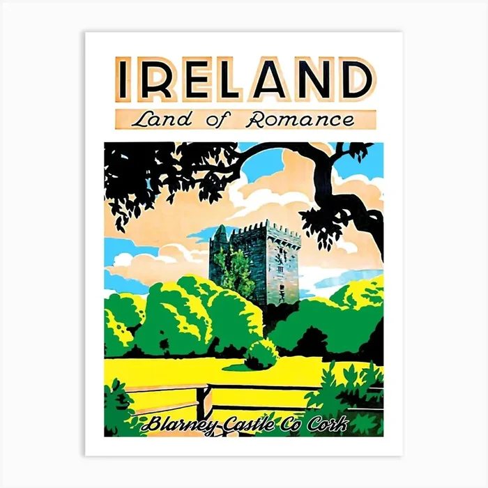 Cork Ireland Blarney Castle Vintage Poster Art Print by Vintage Spirit