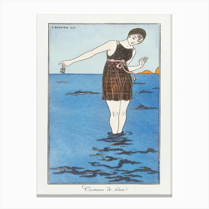 Costumes Parisiens Grande Robe Du Soir From Journal Des Dames Et Des Modes (1913), 1, George Barbier Canvas Print by Fy! Classic Art Prints and Posters