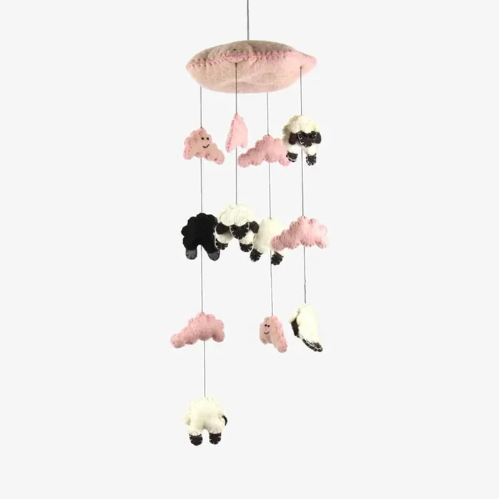Counting Sheep Baby Mobile – Pink by Global Crafts