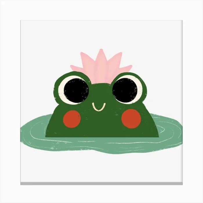 Cute Little Frog Canvas Print by Susana Costa