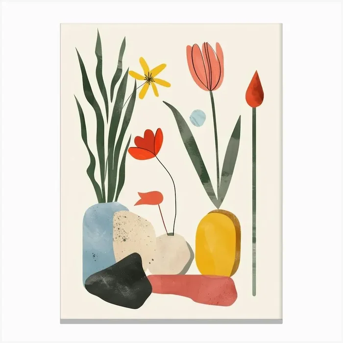 Cute Objects Abstract Collection 13 Canvas Print by Abstract Art Expressions
