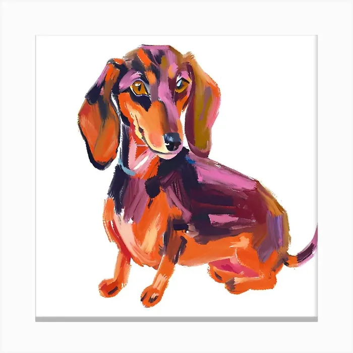 Dachshund 01 Canvas Print by Lisa Baum