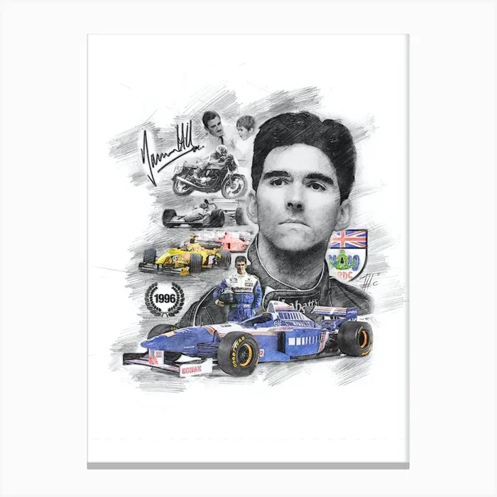 Damon Hill 1 Canvas Print by Theo’s Picture Factory