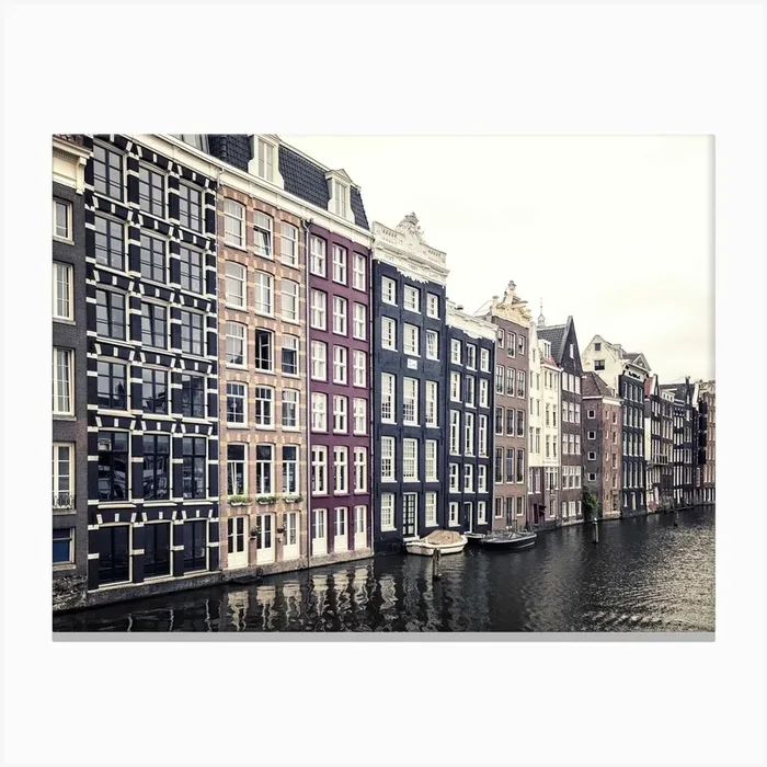 Damrak Buildings Canvas Print by Manjik Pictures