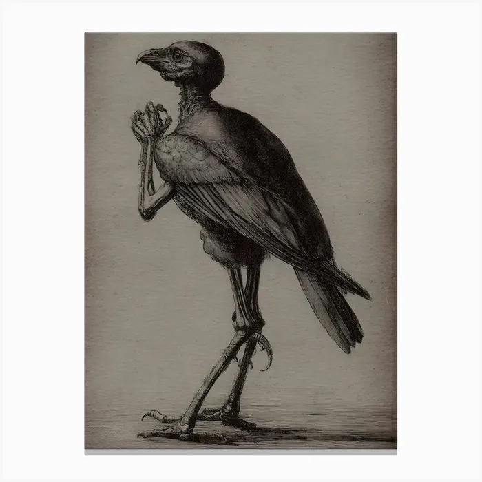 Dark Gothic Crow 1 Canvas PrintA by ArtMart