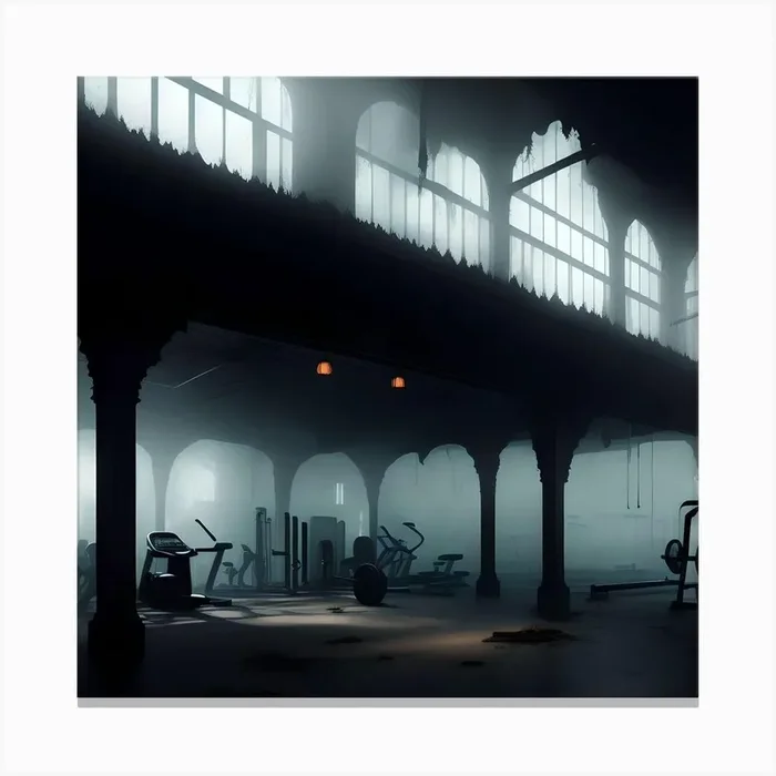 Dark Gym Canvas Print by Quantumchill