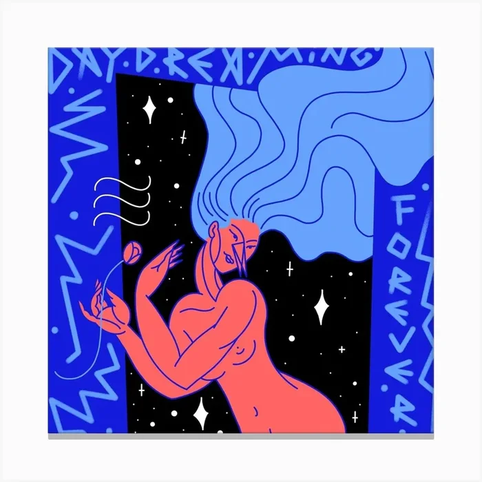 Daydreaming Forever Square Canvas Print by Alexandra Ramirez