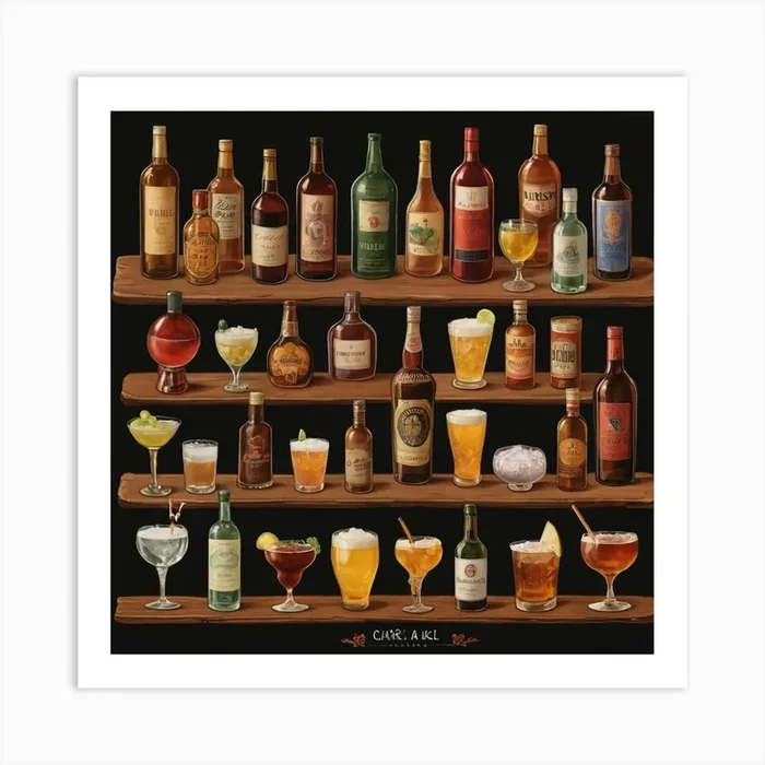 Default Alcoholic Drinks Of Different Countries Aesthetic 0 Art Print by ontoseno