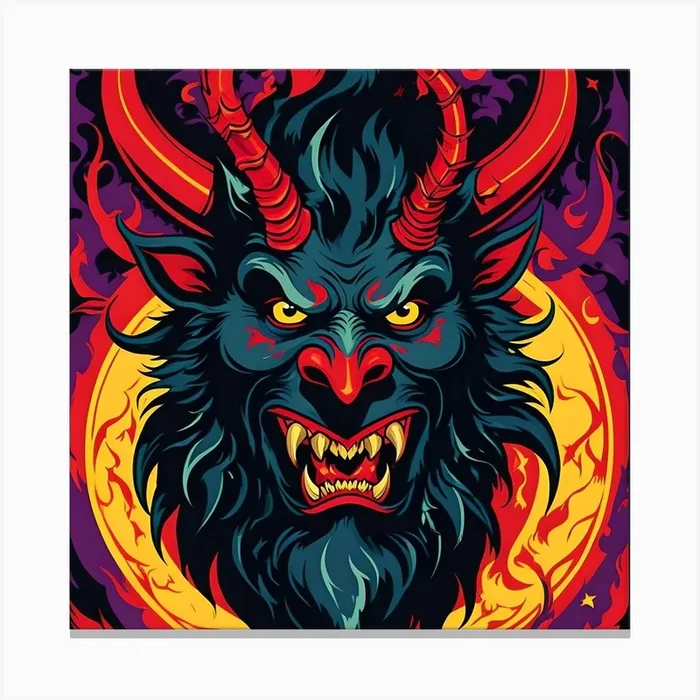 Demon Head 1 Canvas Print by Quantumchill
