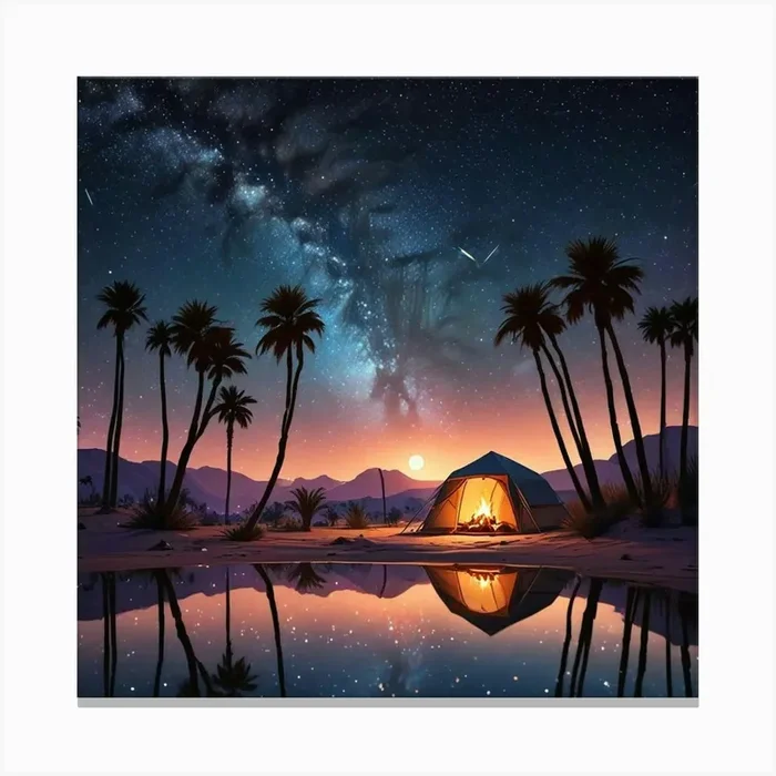 Desert Landscape Art Print (3) Canvas Print by Hamza