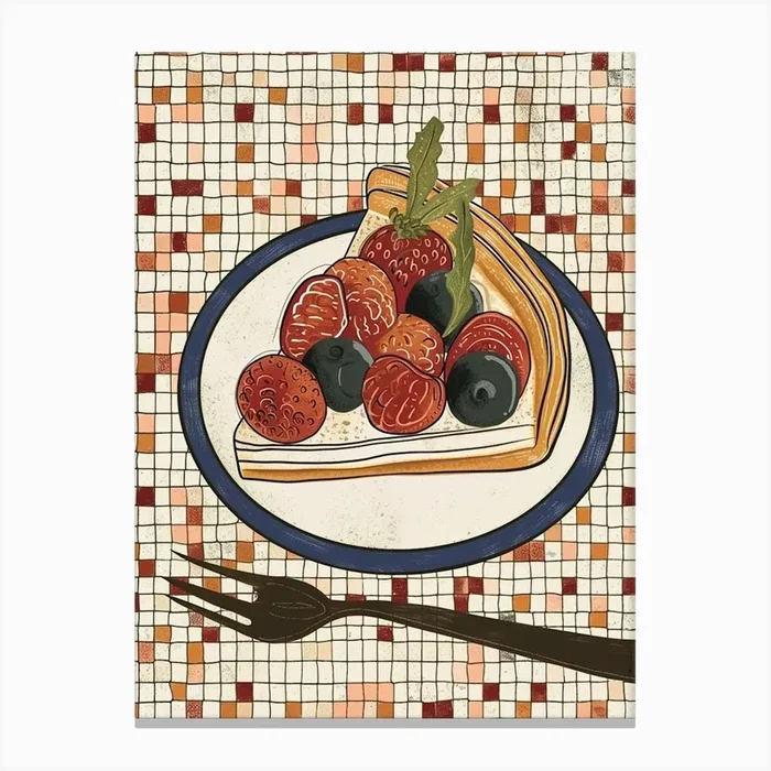 Desserts Art Deco Kitchen Inspired 2 Canvas Print by Artful Appetite