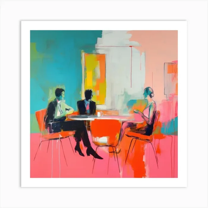 Dinner Meeting 2 Art Print by Irena Orlov