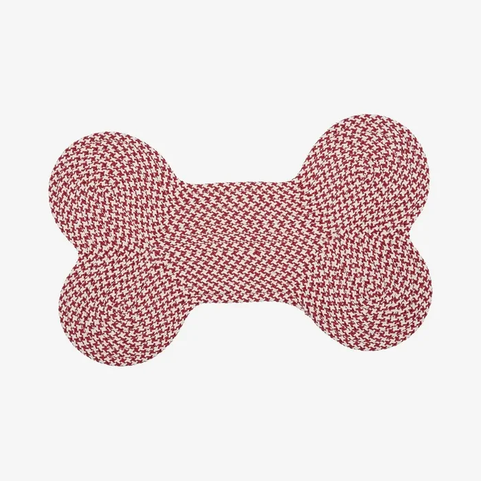 Dog Bone Houndstooth Bright Rug – Sangria by Colonial Mills