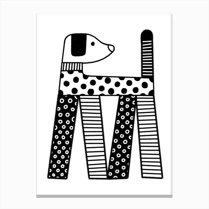 Dog Canvas Print by Studio Anark