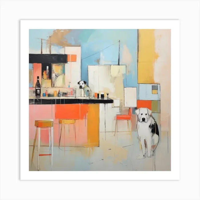 Dogs On Vacation 3 Art Print by Irena Orlov