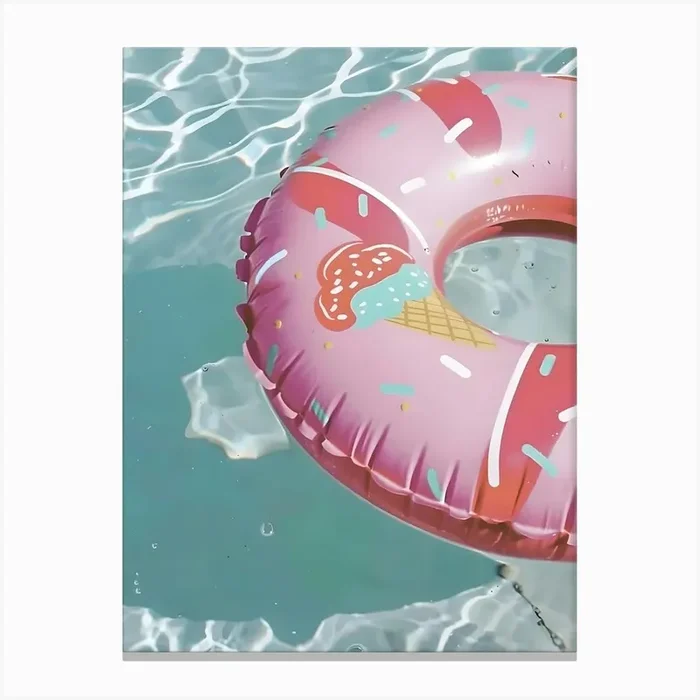 Donut Pool Float Canvas PrintA by ArtMart