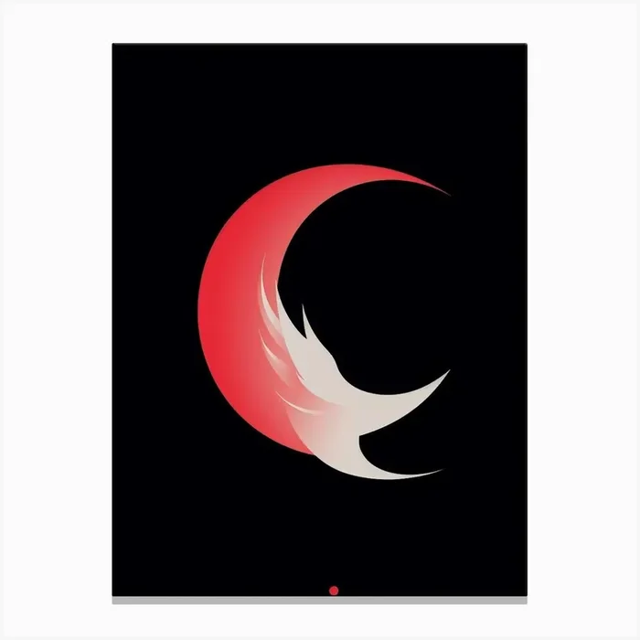 Dragon Minimalist Abstract 3 Canvas Print by Abstract Art Expressions
