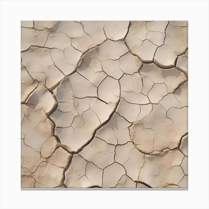 Dry Cracked Earth 6 Canvas Print by KWY09