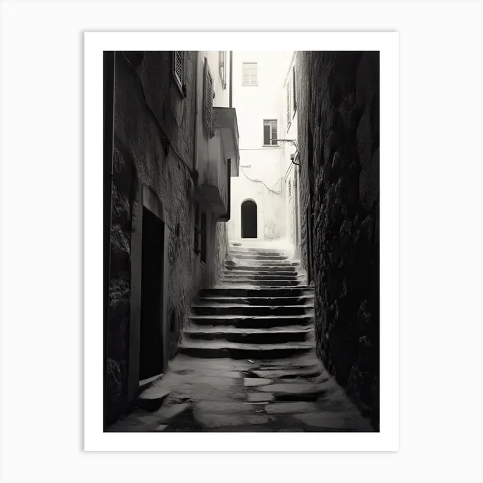 Dubrovnik, Croatia, Photography In Black And White 1 Art Print by Monochrome Vistas
