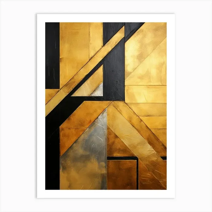 Dynamic Geometric Abstract Illustration 14 Art Print by Abstract Art Expressions