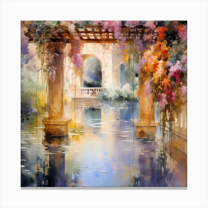 Enchanted Allure: Impressionistic Reverie Canvas Print by Quantum Vivid Digital Art