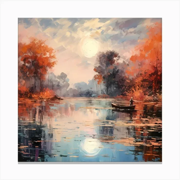 Enchanted Riverbank Palette Canvas Print by Quantum Vivid Digital Art