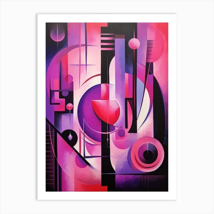 Energy And Vibrations Abstract Geometric 10 Art Print by Abstract Art Expressions