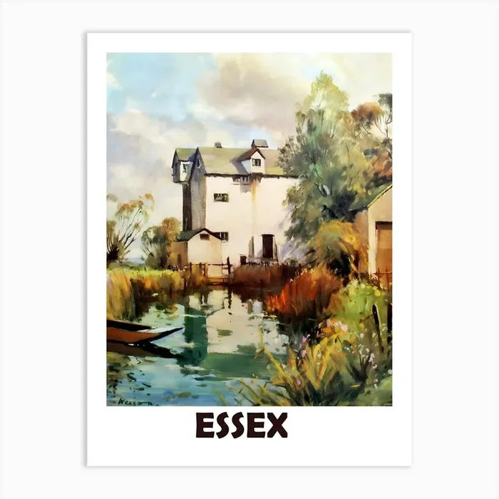 Essex, Great Britain, Vintage Travel Poster Art Print by Vintage Spirit