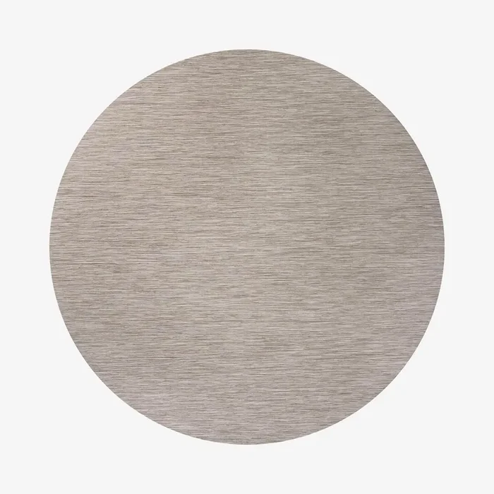 Ethan Modern Flatweave Solid Round Area Rug – Light Grey by JONATHAN Y