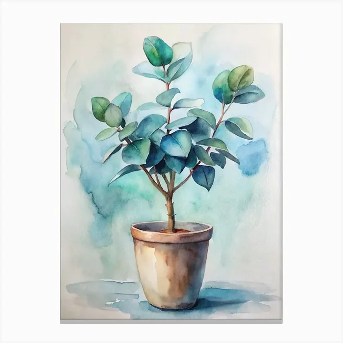 Eucalyptus Painting Canvas Print by Posterly Studio home decor