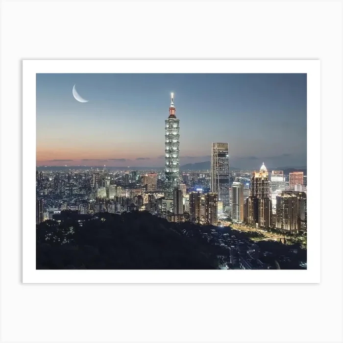 Evening In Taipei Art Print by Manjik Pictures