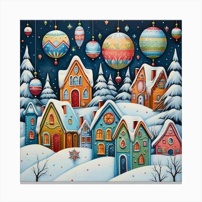 Fairy Christmas Village 4 Canvas Print by DBmedia