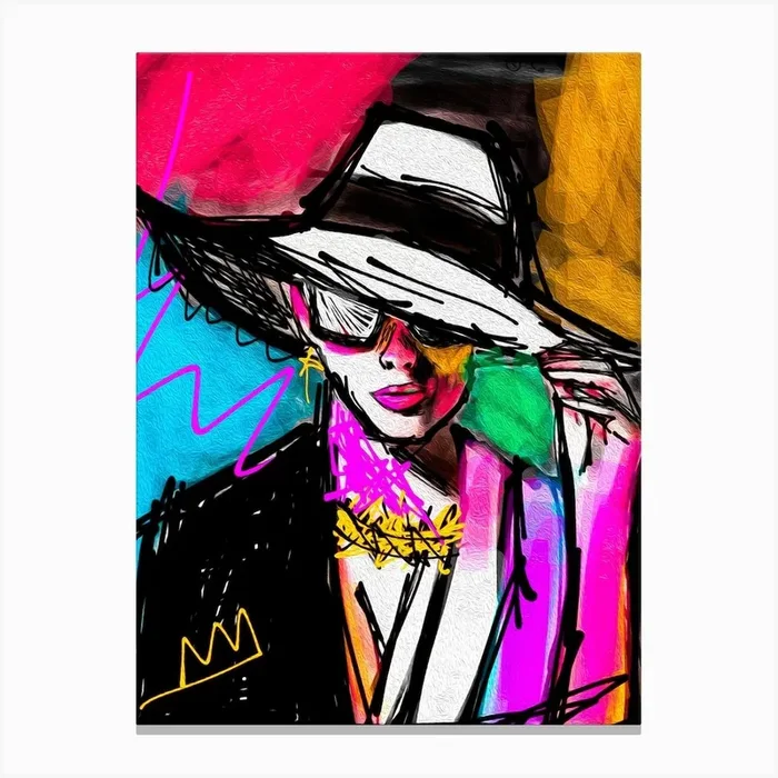 Fashion Illustration Canvas Print by Jonas