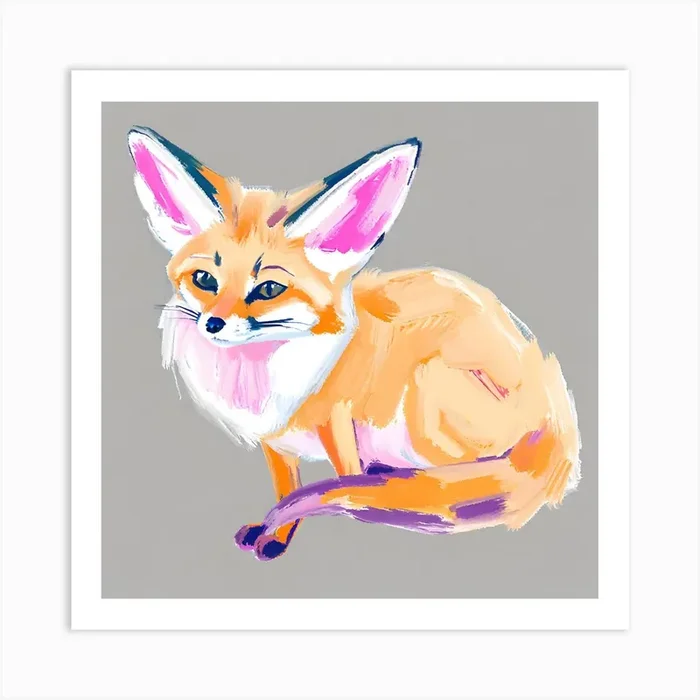 Fennec Fox 04 1 Art Print by Lisa Baum