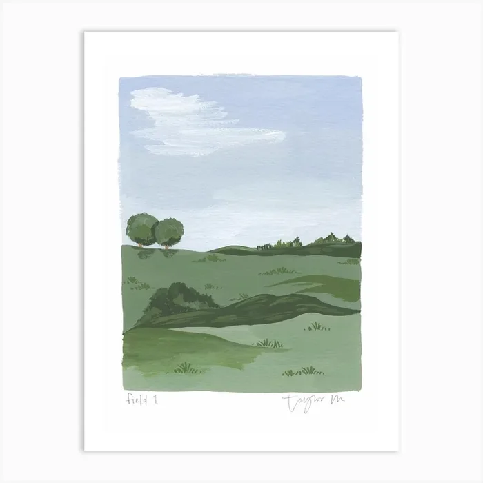 Field 1 Art Print by Pen and pillar
