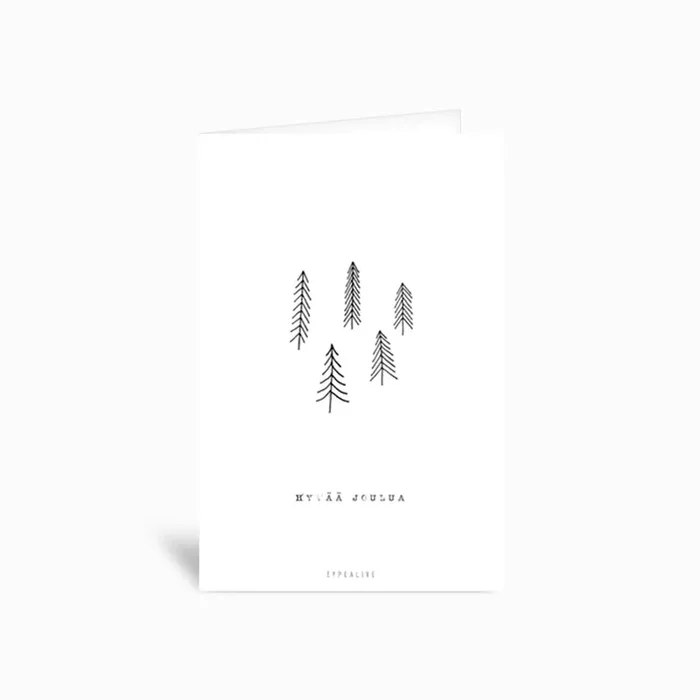 Finnish Christmas Greetings Card by Type Alive