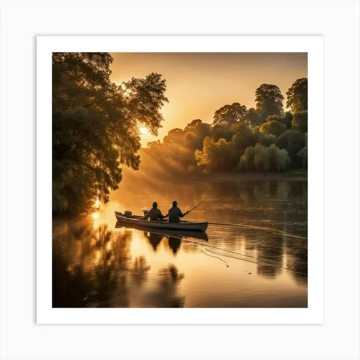 Fishing Art Print by Prints by Lencarol