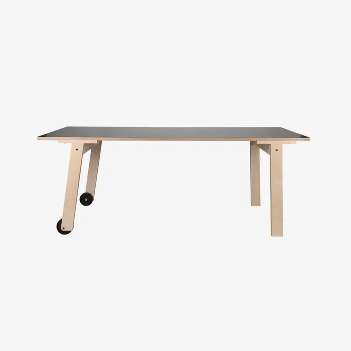 FLAT Table with Wheels – Inky Black by rForm US