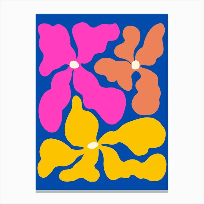 Floral Boho Print Canvas Print by Cherry Bomb Art Prints