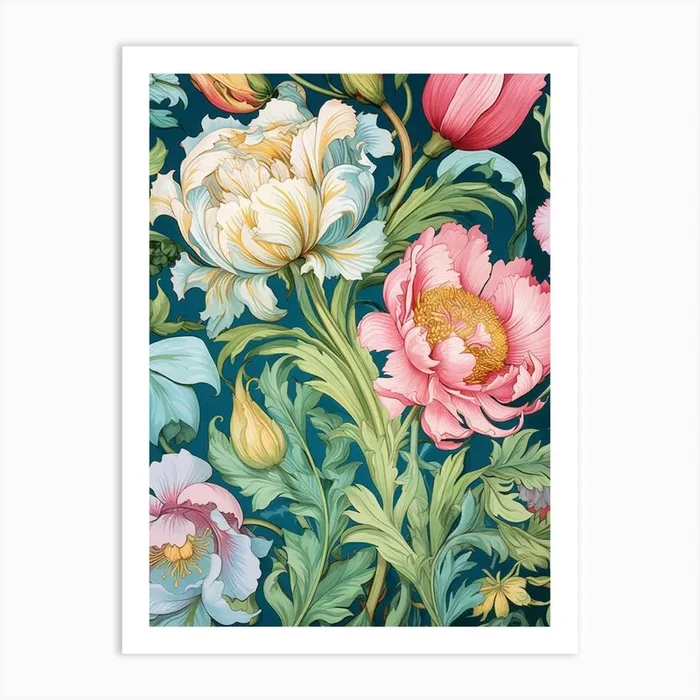 Floral Pattern 25 Art PrintS by Shadesigns