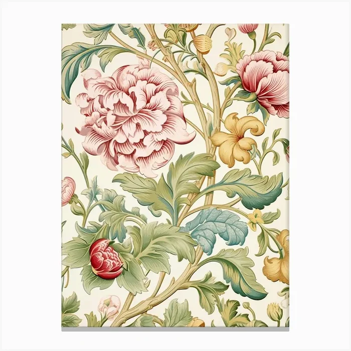 Floral Wallpaper 120 Canvas PrintS by Shadesigns