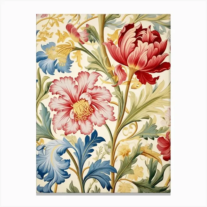 Floral Wallpaper 177 Canvas PrintS by Shadesigns