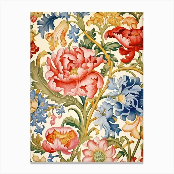 Floral Wallpaper 19 Canvas PrintS by Shadesigns