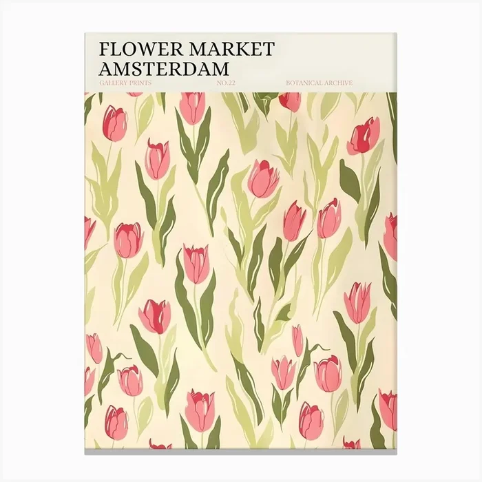 Flower Market Amsterdam 5 Canvas PrintA by ArtMart