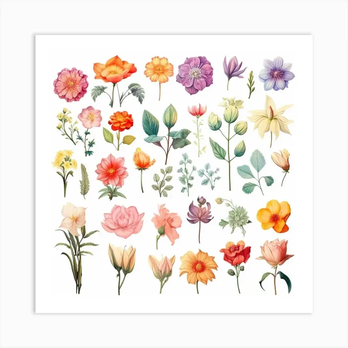 Flowers 11 Art Print by PaigeDesigns
