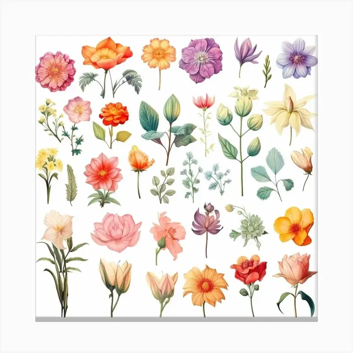 Flowers 2 Canvas Print by PaigeDesigns